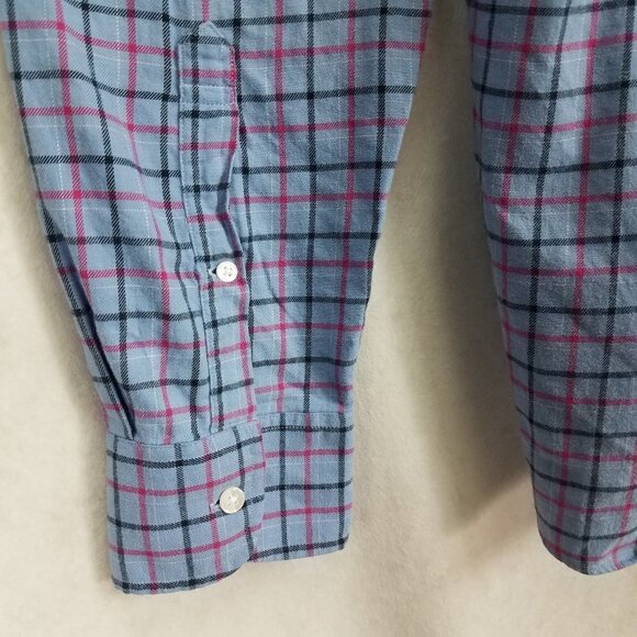 NEW Bonobos Men's XL Slim Fit Long Sleeve Button Up Plaid Shirt Blue - Picture 5 of 11